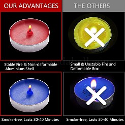 5 коробка 5 цвета плоские круглые парафиновые свечи DIY-SZ0002-35