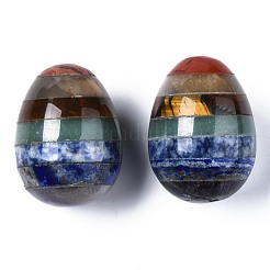 Jaspe rojo natural ensamblado y jade topacio y ojo de tigre y aventurina verde y punto azul jaspe y lapislázuli y amatista piedra de huevo&nbsp;G-S375-002