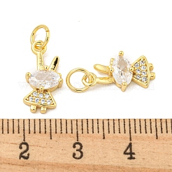 Покрытие стойки латунь микропаве прозрачные подвески из кубического циркония&nbsp;KK-B093-03G