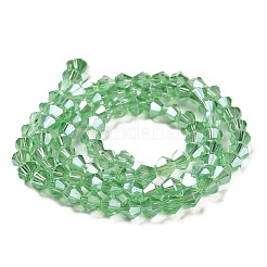 Прозрачные стеклянные бусины гальваническим пряди&nbsp;LS-GLAA-F029-4mm-A24