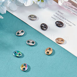 Вакуумное покрытие pvd 304 нержавеющая сталь овальные звенья соединители&nbsp;STAS-UN0009-60M