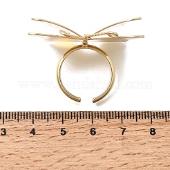 Offene Manschettenringe aus Messing für Damen&nbsp;RJEW-F215-02G