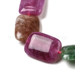 Нити бусин из натурального окрашенного малайзийского нефрита G-B137-B02-01A