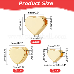 15шт 3 стиля латунные бусины KK-LP0002-02