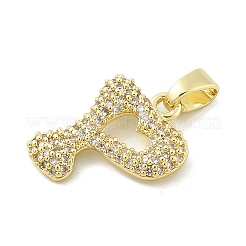 Pendentifs avec zircon cubiques à micro-pavés en laiton&nbsp;ZIRC-C012-01G-16