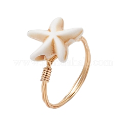 Синтетический бирюзовые перстни RJEW-JR00878-02