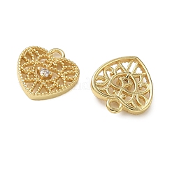 Latón micro pavimenta claro cubic zirconia encantos&nbsp;KK-CBA74BF-08G