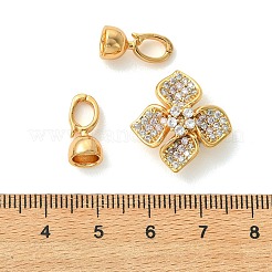 Chiusure pieghevoli Shegrace in ottone con micro pavé di zirconi cubici trasparenti&nbsp;XGRQ6B151-888G