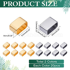 40 шт. 2-х цветные подвески из нержавеющей стали 201&nbsp;STAS-ME0002-74