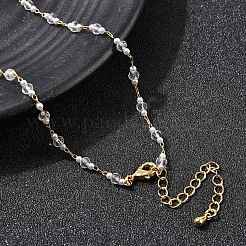 Женские ожерелья ручной работы из латуни NJEW-F353-01G