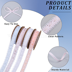 4 рулон двухцветной полиэстеровой кружевной отделки&nbsp;OCOR-GF0004-66