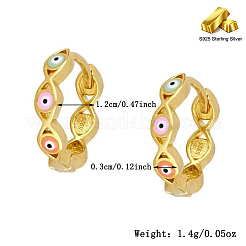 S925 серьги-кольца от сглаза из стерлингового серебра JF1110-1