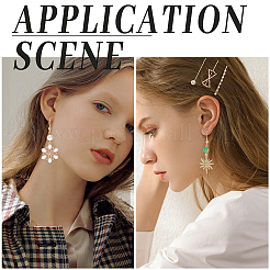 コイルとボール付き真鍮フレンチフック100個  耳ワイヤー  24KGP本金メッキ  21x21x4mm  穴：2mm  ピン：0.8mm&nbsp;KK-SC0003-61G