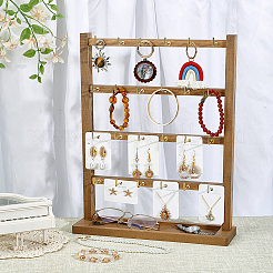 Деревянные стенды для ювелирных изделий ODIS-WH0078-32