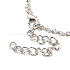 Простые полые Lariat ожерелья листьев сплава NJEW-N0052-002A