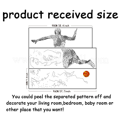 Полупрозрачные самоклеящиеся наклейки на стену из ПВХ STIC-WH0016-006