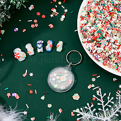 120g 12 Stile Weihnachten handgemachte Polymer Clay Cabochons&nbsp;CLAY-DC0001-19