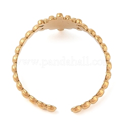 Anelli polsini aperti in acciaio inossidabile 304 con placcatura ionica (ip) per donna&nbsp;RJEW-Z057-10G-08
