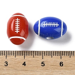 Непрозрачные акриловые европейские бусины с распылением SACR-P031-28B