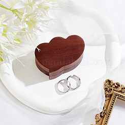 Портативные деревянные коробки для парных колец из орехового дерева&nbsp;OBOX-WH0015-03