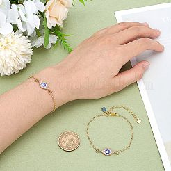 2 шт. браслеты с эмалированным сплавом от сглаза&nbsp;BJEW-ME00006