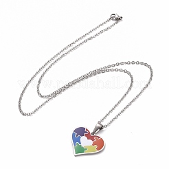 Colliers pendentifs en acier inoxydable style pride 201&nbsp;NJEW-F288-01B-P