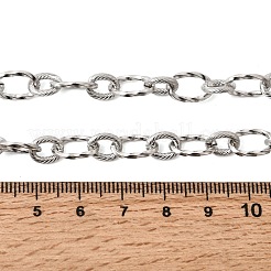 Ожерелье из витых овальных звеньев из нержавеющей стали 201 толщиной 7 мм.&nbsp;NJEW-K302-01P