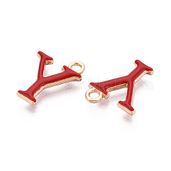 Crémaillère placage pendentifs en émail d'alliage&nbsp;ENAM-T024-53Y-G