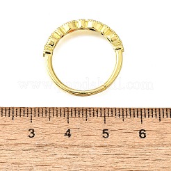 Регулируемые латунные кольца с микропаве из кубического циркония для женщин RJEW-H247-15G