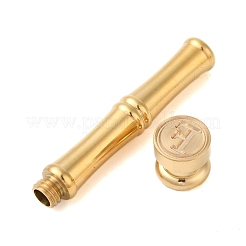 Tête de cachet de cire en laiton doré avec poignée en forme de bâton de bambou&nbsp;STAM-K001-05G-F