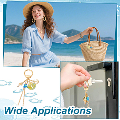 1 шт. брелки в форме ракушки из цинкового сплава&nbsp;KEYC-NB0001-83
