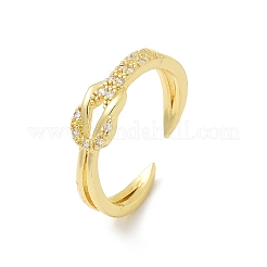 Кольца-манжеты с прозрачным кубическим цирконием&nbsp;RJEW-G337-08G