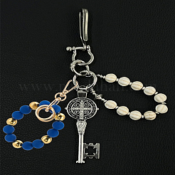 1 шт. ремешок для мобильного телефона из цинкового сплава и силикона&nbsp;HJEW-LP0002-47B