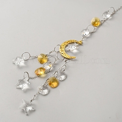 Hängende Sonnenfänger aus Glas und Legierung&nbsp;AJEW-WH0481-177K