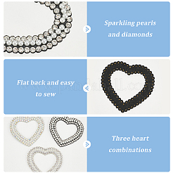 9 шт. 3-х цветные аппликации из нетканого материала в виде сердечек PATC-FG0002-03