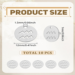 10 pz ciondoli in acciaio inossidabile 304&nbsp;STAS-LP0003-19L