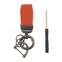 Porte-clés en cuir pu&nbsp;KEYC-TADJ0009-03B-02