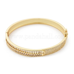 Женские браслеты на шарнирах из латуни с микропаве и прозрачным фианитом BJEW-K274-11G