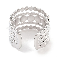 Кольца-манжеты с открытым цветком из нержавеющей стали 304&nbsp;RJEW-K273-13P