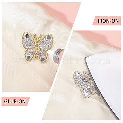 18 шт. 3 стиля аппликации из стразов в виде бабочек с горячей фиксацией DIY-CA0007-62