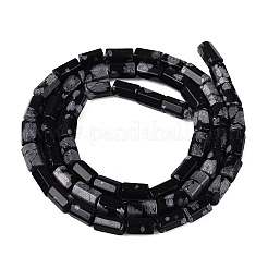 Granos de obsidiana de copos de nieve naturales hebras&nbsp;GG-N002-01A-05