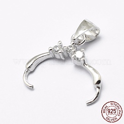 Антикоррозийное родиевое покрытие 925 стерлинговое серебро микропаве кубические цирконии подвески баилы STER-P034-35P