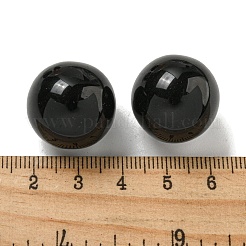 Statues de figurines en boule ronde en obsidienne naturelle&nbsp;G-P532-02A-25-01