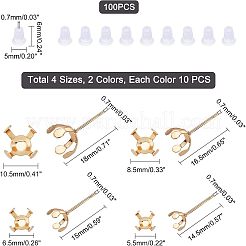 Фурнитура для сережек-гвоздиков из нержавеющей стали 304&nbsp;STAS-UN0021-88