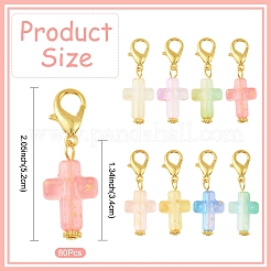 70 colgante de acrílico de 7 colores.&nbsp;HJEW-YW00242