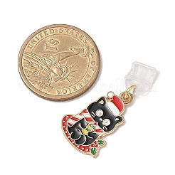 Рождественская тема сплав эмаль подвеска мобильный ремешок HJEW-JM03452