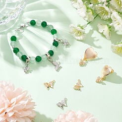 8шт 4 стиля латунные микропаве прозрачные подвески с кубическим цирконием&nbsp;KK-DC0001-10