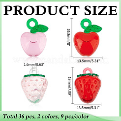 36шт 4 стиля прозрачные акриловые подвески&nbsp;OACR-ME0001-27