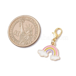 Подвесные украшения из эмалевого сплава радужного цвета&nbsp;HJEW-JM04116