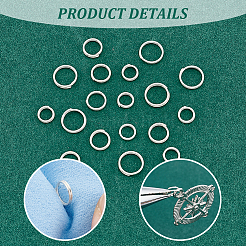 18 шт. 3 стиля 925 разъемных соединительных кольца из стерлингового серебра STER-UN0001-20